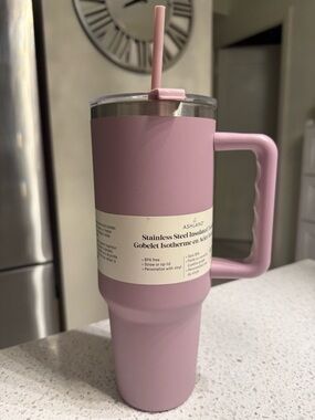 BRAND NEW WITH TAGS!!! Ashland Matte Pink Insulated Travel Tumbler with Handle